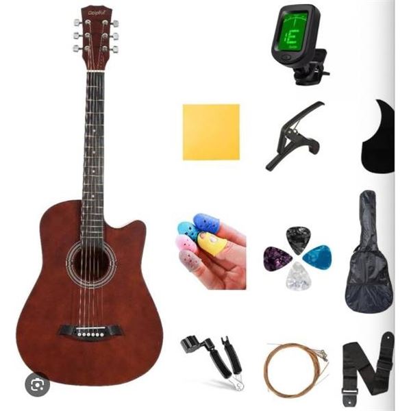 KAPS 38-Inch Guitar with Strap and Matt Finish