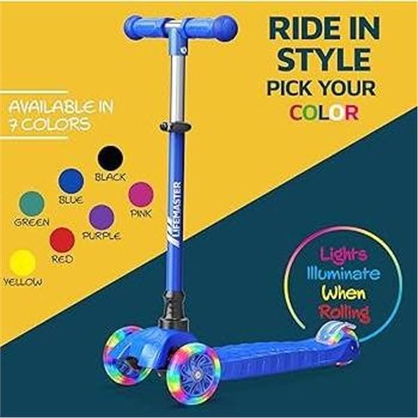 LifeMaster LED Light Kids Scooter, Model No. LMLUSH34