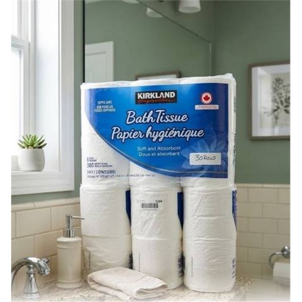 Kirkland Signature Bath Tissue 2-Ply 30 Rolls (380 Sheets per Roll)