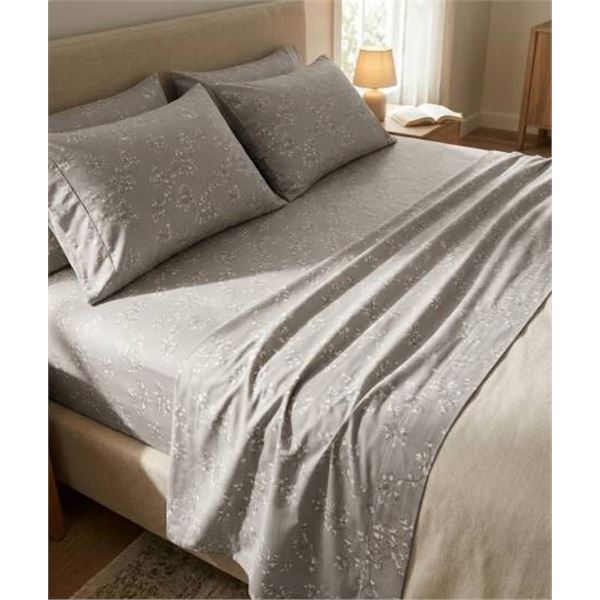 King Size Purely Organic Sheet Set, 100% Turkish Organic Cotton, 6 Pieces
