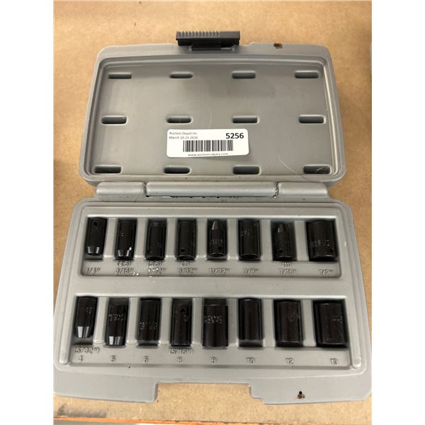 15-Piece Hex Socket Set in Carry Case, Metric and SAE Sizes