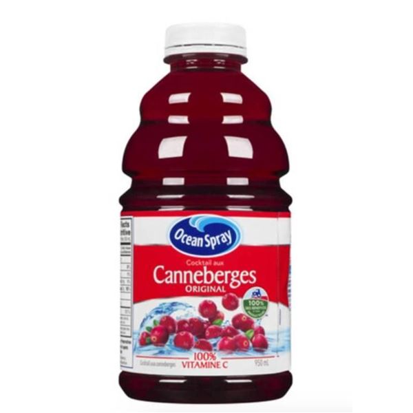 Ocean Spray Cranberry Cocktail Juice, 950 ml, 12 Count