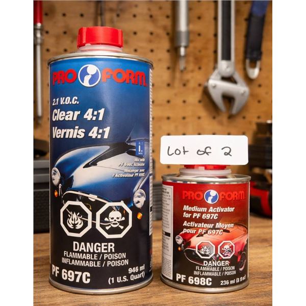 Pro Form PF 697C and PF 698C Automotive Coatings, Lot of 2