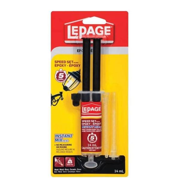 Lot of 4 LePage Speed Set Epoxy Syringes, 14 mL Each