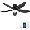 Image 1 : 42" Ceiling Fans with Lights-Low Profile Ceiling Fan with Light and Remote/APP Control