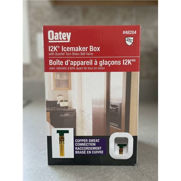 Oatey I2K Icemaker Box With Quarter Turn Brass Ball Valve #48204