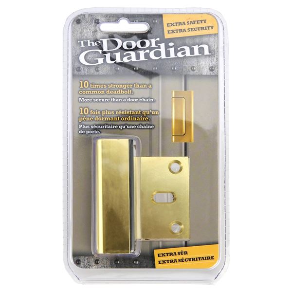 Lot of 2 - The Door Guardian Extra Security Door Locks, Brass