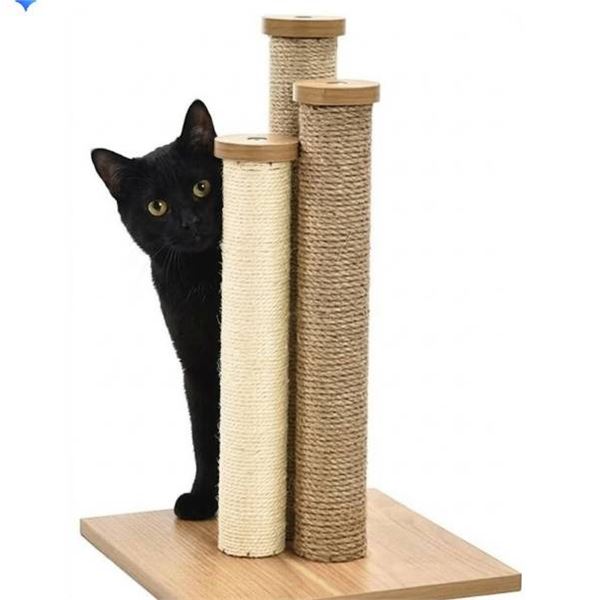 Amazon Basics Cat Scratching Post - Triple Scratching Post - Beige