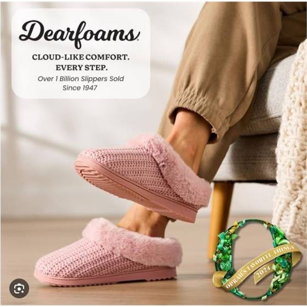 Dearfoams DCOM41188 Pale Mauve Slippers M (7-8)