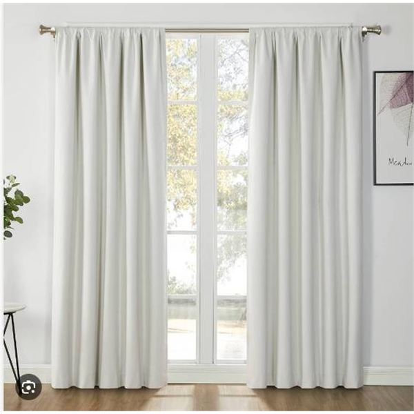 B2C INT Solar Blackout Panel Set, Natural, 54x96 inches, Item 23304