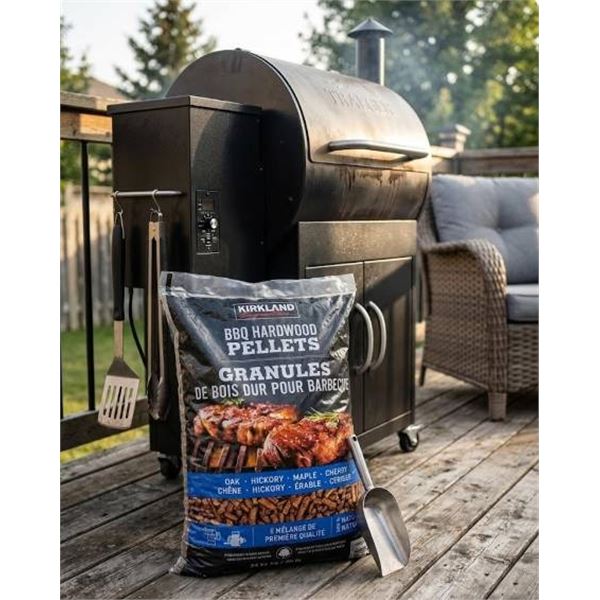 Kirkland BBQ Hardwood Pellets, 18 kg / 40 lb Bag, Made in the USA