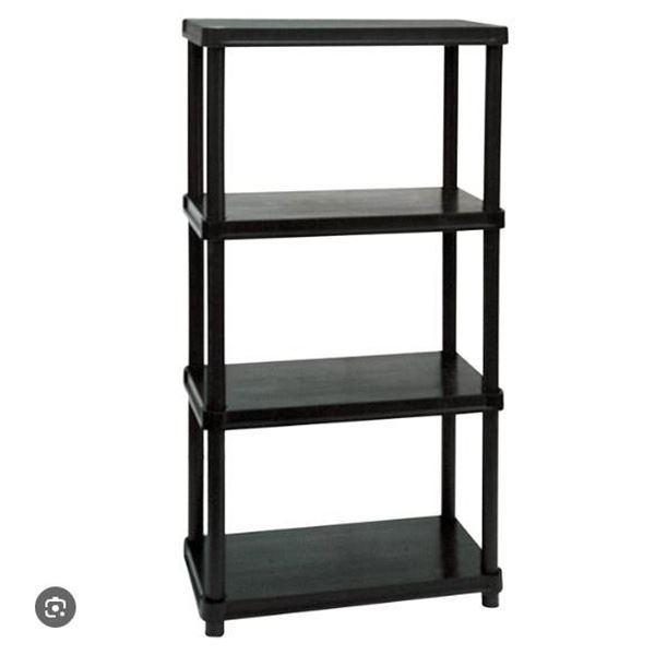 Valu+ 4-Tier Resin Shelving Storage Unit 12in x 24in x 51.8in
