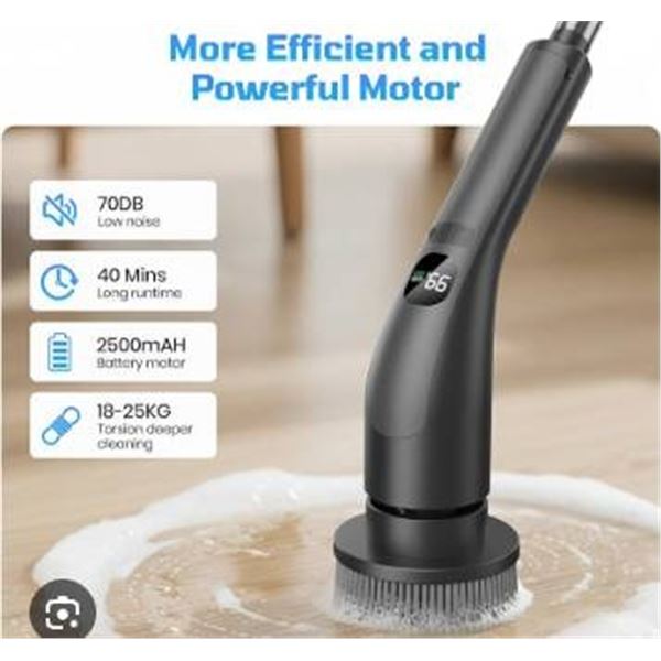 8-in-1 Electric Spin Scrubber Model G5 with Adjustable Handle