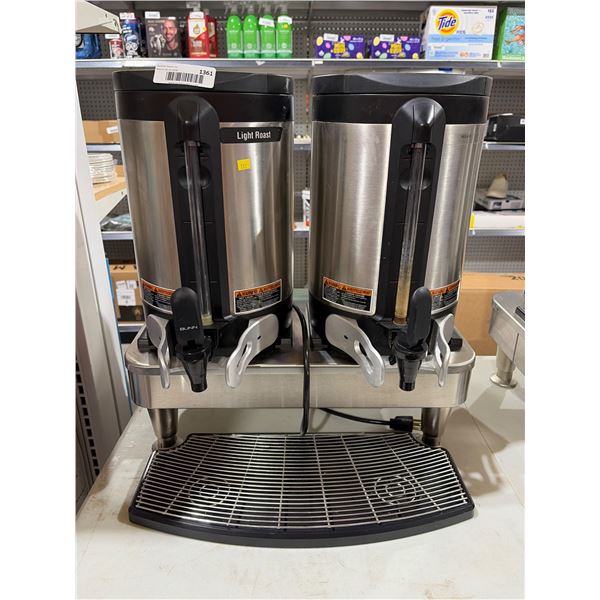 Bunn Dual Stainless Steel Coffee Dispensers With Drip Tray