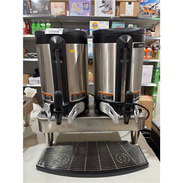 Dual Commercial Beverage Dispenser System With Stainless Steel Finish