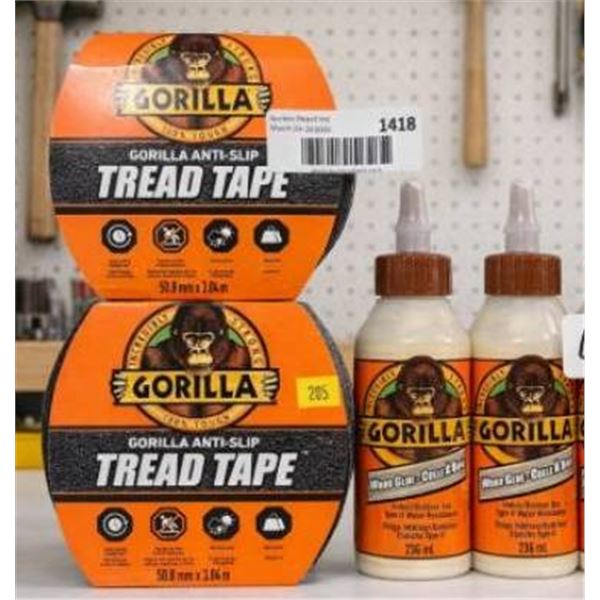 4 Gorilla Brand Adhesives and Anti-Slip Tread Tape