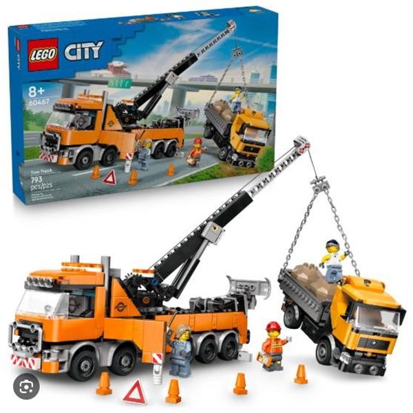 LEGO City Tow Truck 60647, 793 Pieces, Age 8+, Building Set