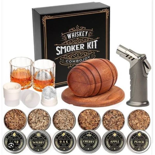 Asovnis Whiskey Smoker Kit for Drinks, Model A3442