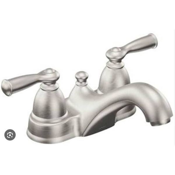 Moen Banbury CA84912SRN Two-Handle Bathroom Faucet With Drain Assembly