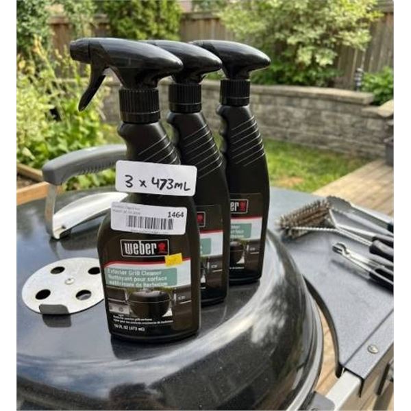 Weber Exterior Grill Cleaner 16 fl oz (473 mL) Bottles, Set of 3