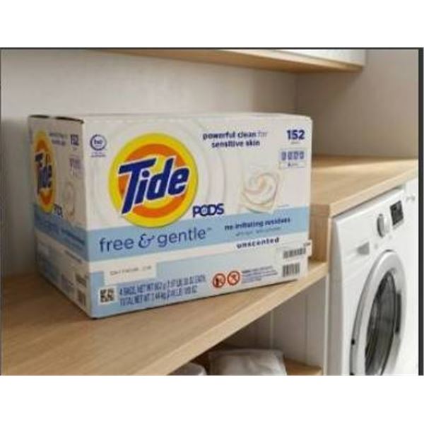 Tide Pods Free and Gentle Unscented Laundry Detergent, 152 Count