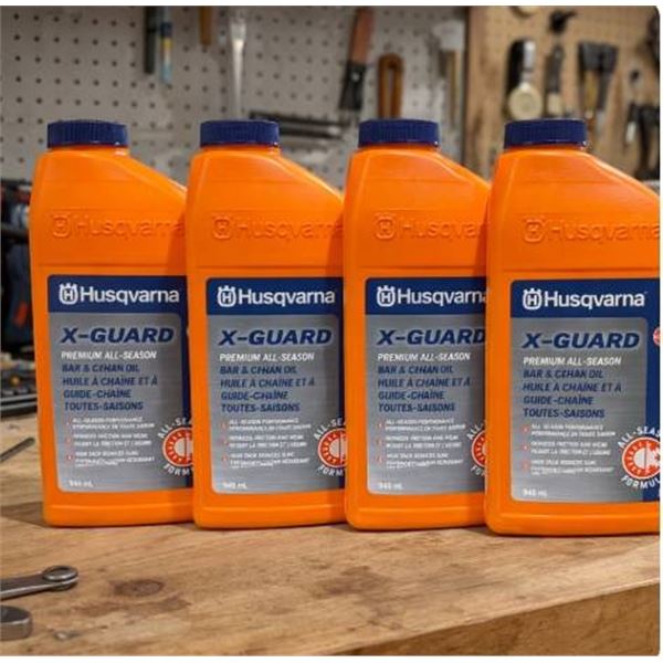 Husqvarna X-Guard All-Season Bar and Chain Oil 946ml - Lot of 4