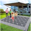 Image 1 : HiiARug Outdoor Rug Patio Rug 9x12Ft Outdoor Carpet Waterproof Portable Reversible Plastic Straw Rug