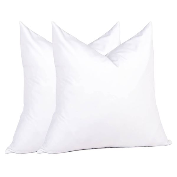 Oubonun Throw Pillow Inserts, 18 x 18 Inches, Hypoallergenic, Pack of 3