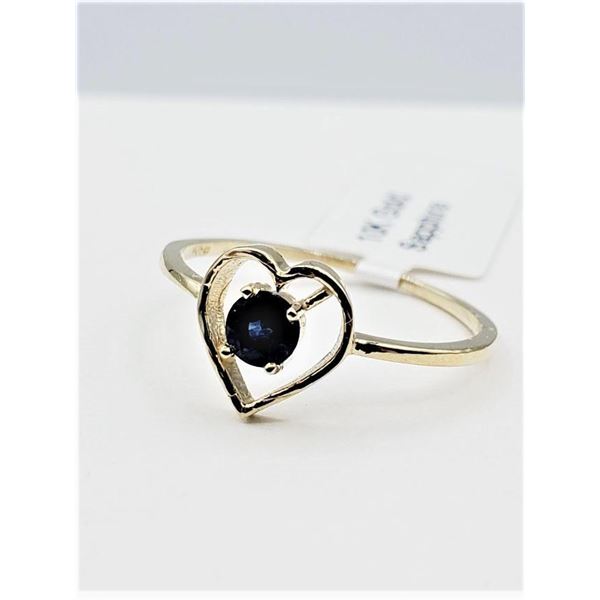 10KT Yellow Gold Natural Blue Sapphire (0.17ct) Ring, Size 3.75, W/A $580.00. Sapphire is the births