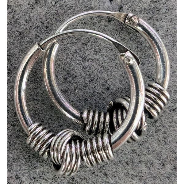$30, SILVER HOOPEARRING, retail value $30