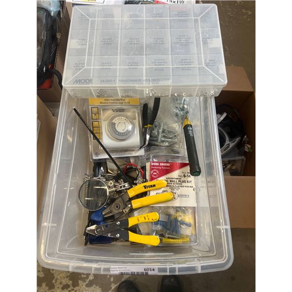 Tool Set with Hardware Assortment, Hand Tools, and Components