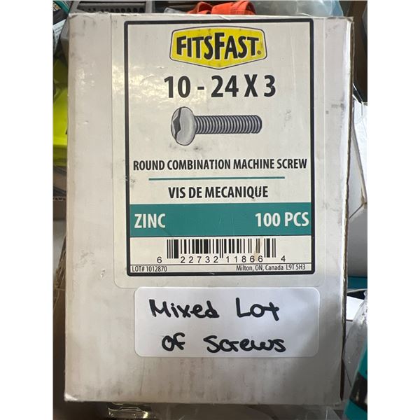 Mixed Lot Of Fasteners and Screws Including FitsFast and EZ Ancor Brands