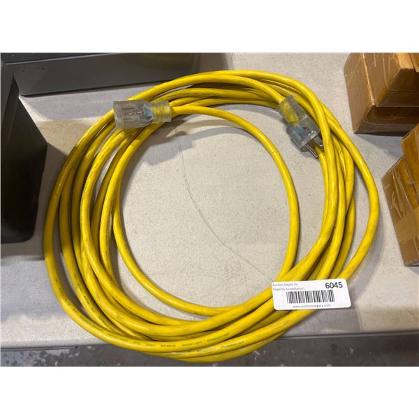 Yellow 30-Amp 125-Volt Electrical Extension Cord, 25 Ft