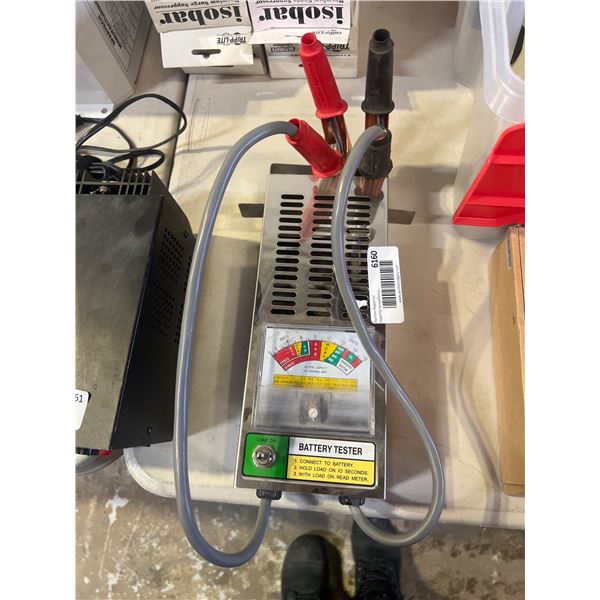 Battery Load Tester with Analog Meter and Clamps
