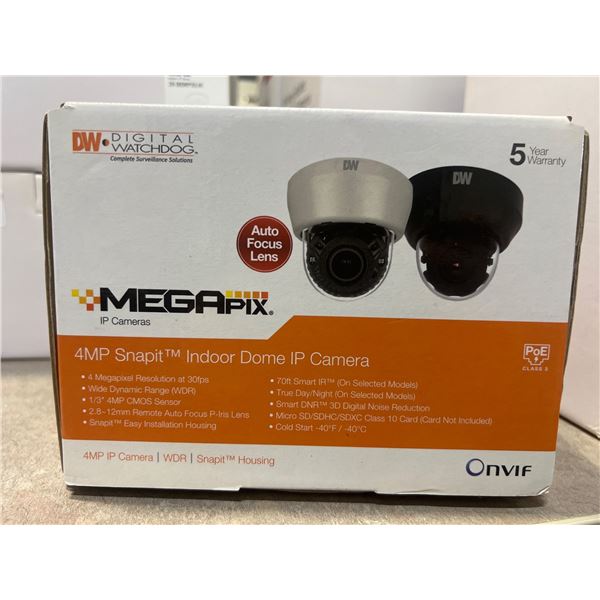 Digital Watchdog MEGApix 4MP Snapit Indoor Dome IP Camera with Auto Focus Lens