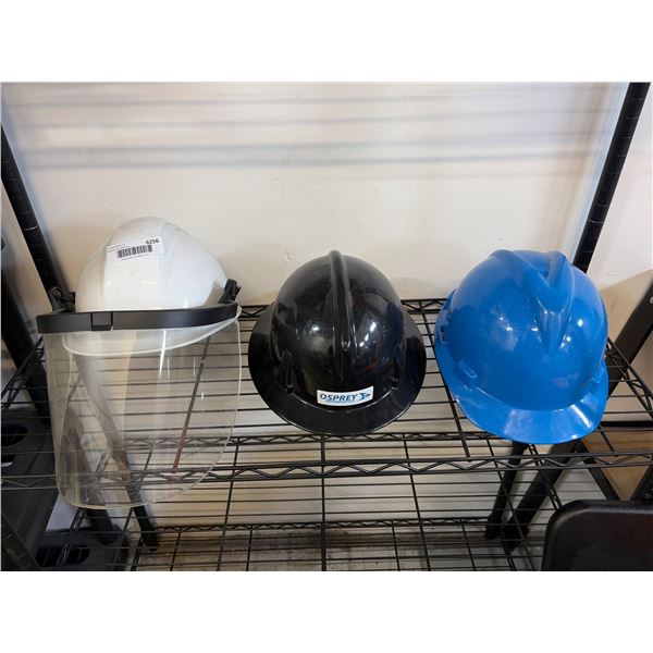 Safety Helmets and Face Shield with Visor, Various Models