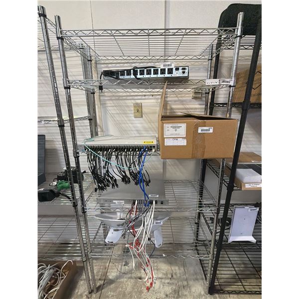 Silver Metal Shelving Unit, 6′ x 16″ x 36″ Dimensions