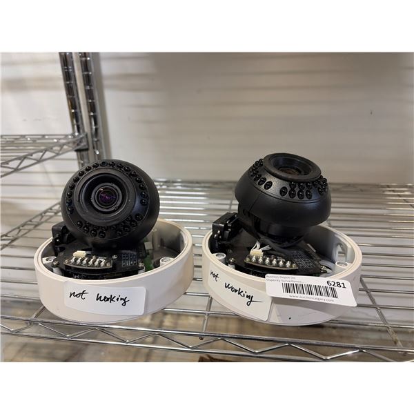 2 Dome Surveillance Cameras, Marked Not Working