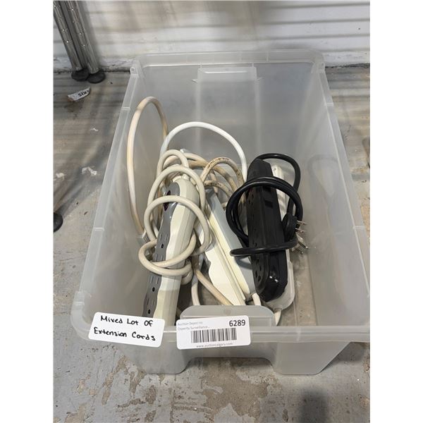 Various Extension Cords in Assorted Lengths and Colors