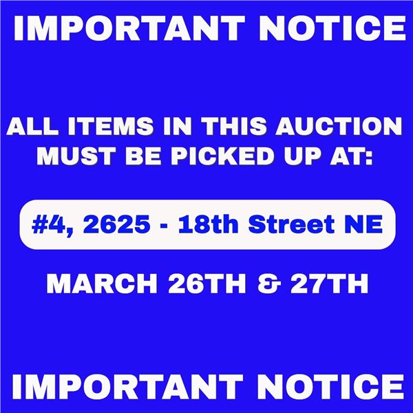 IMPORTANT AUCTION INFORMATION