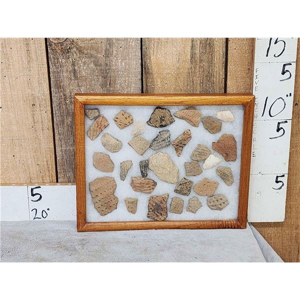 Frame Of Native American Pottery Shards