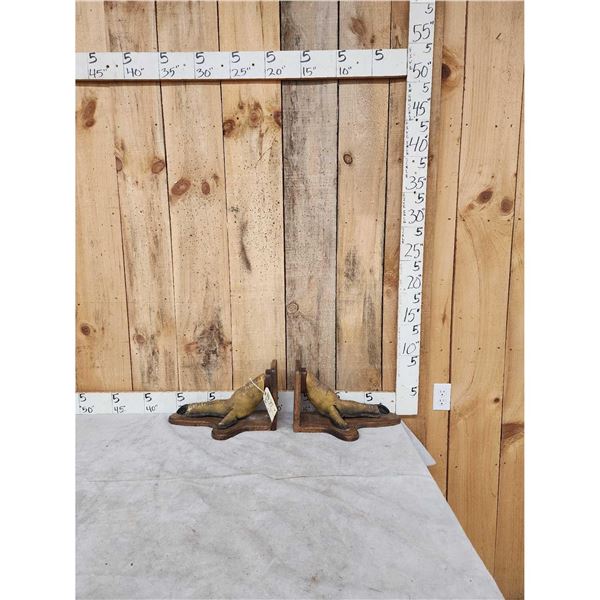 Pair Of Ostrich Feet Book Ends Taxidermy