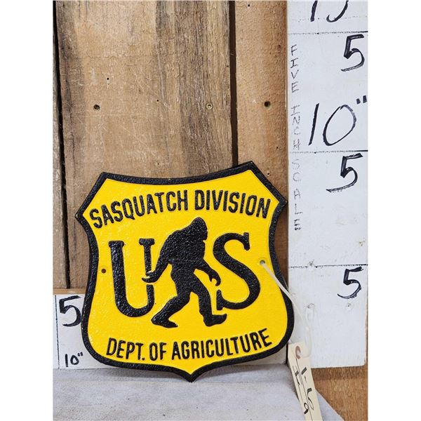 Sasquatch Cast Iron Sign