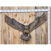 Image 1 : Hand Carved Great Horned Owl In Flight Wood Carving