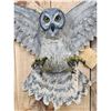 Image 4 : Hand Carved Grey Owl In Flight Wood Carving