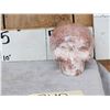 Image 2 : Hand Carved Human Skull In Strawberry Jasper Stone