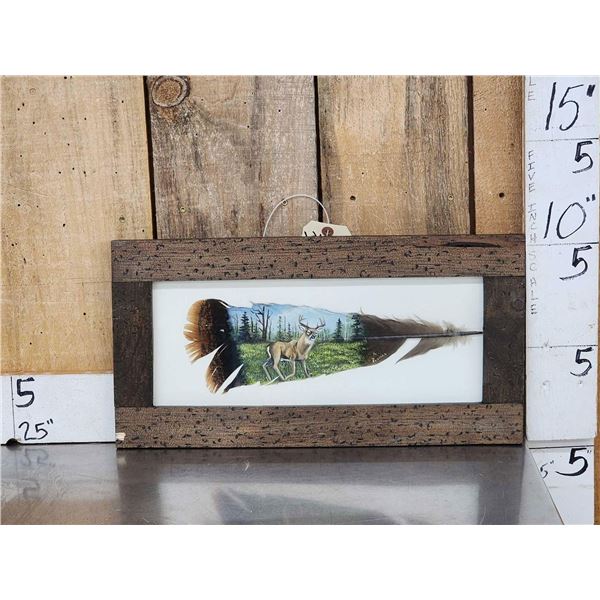 Hand Painted Turkey Feather