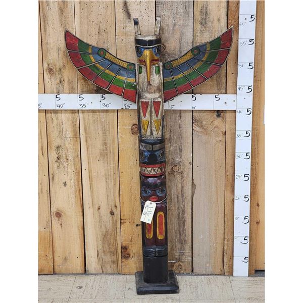 Hand Carved Wooden Totem Pole