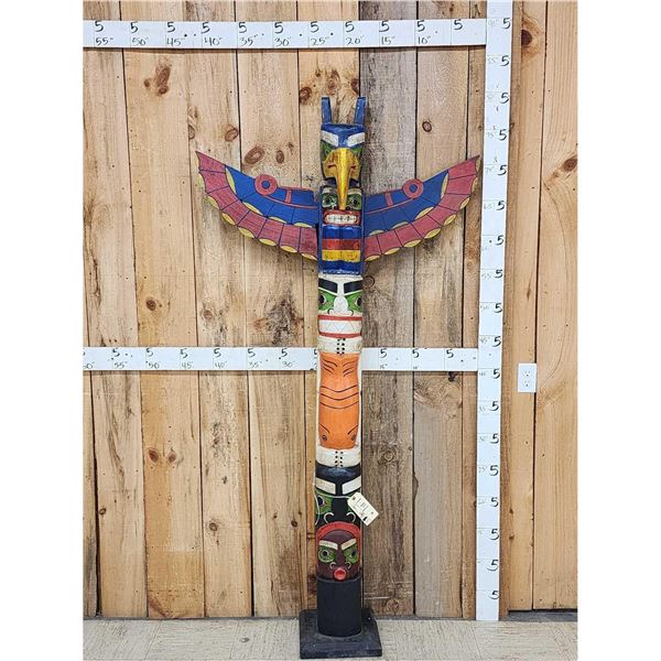 Hand Carved Wooden Totem Pole