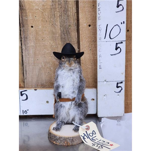 Sheriff Squirrel Taxidermy Mount